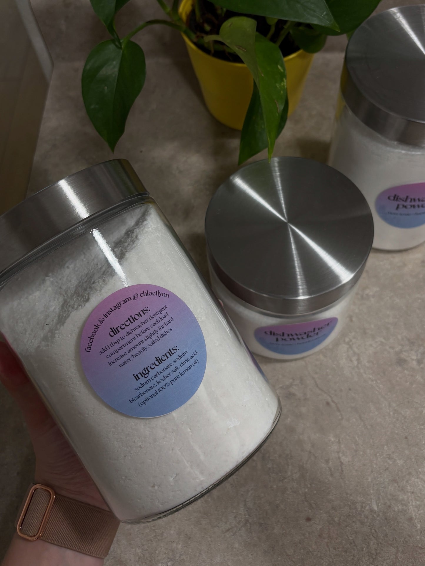 Non-toxic Dishwasher Detergent Powder Medium Jar